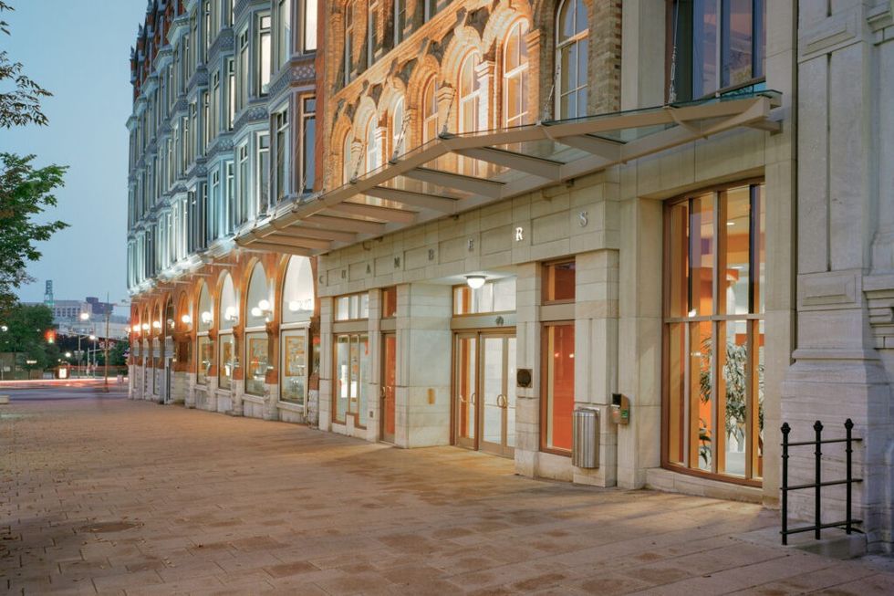 40-46 Elgin Street in Ottawa, also known as The Central Chambers or The Chambers.