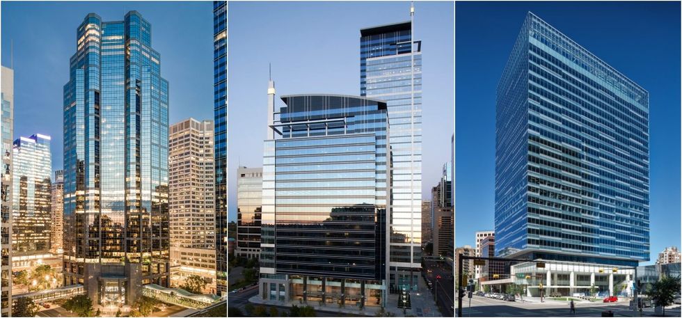 400 Third, Centennial Place, and Eau Claire Tower in Calgary.