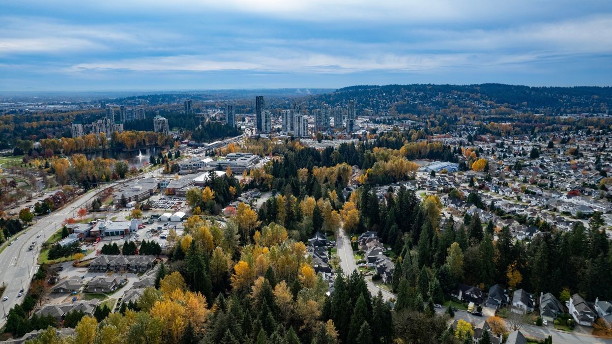 A bird's eye view of Coquitlam.