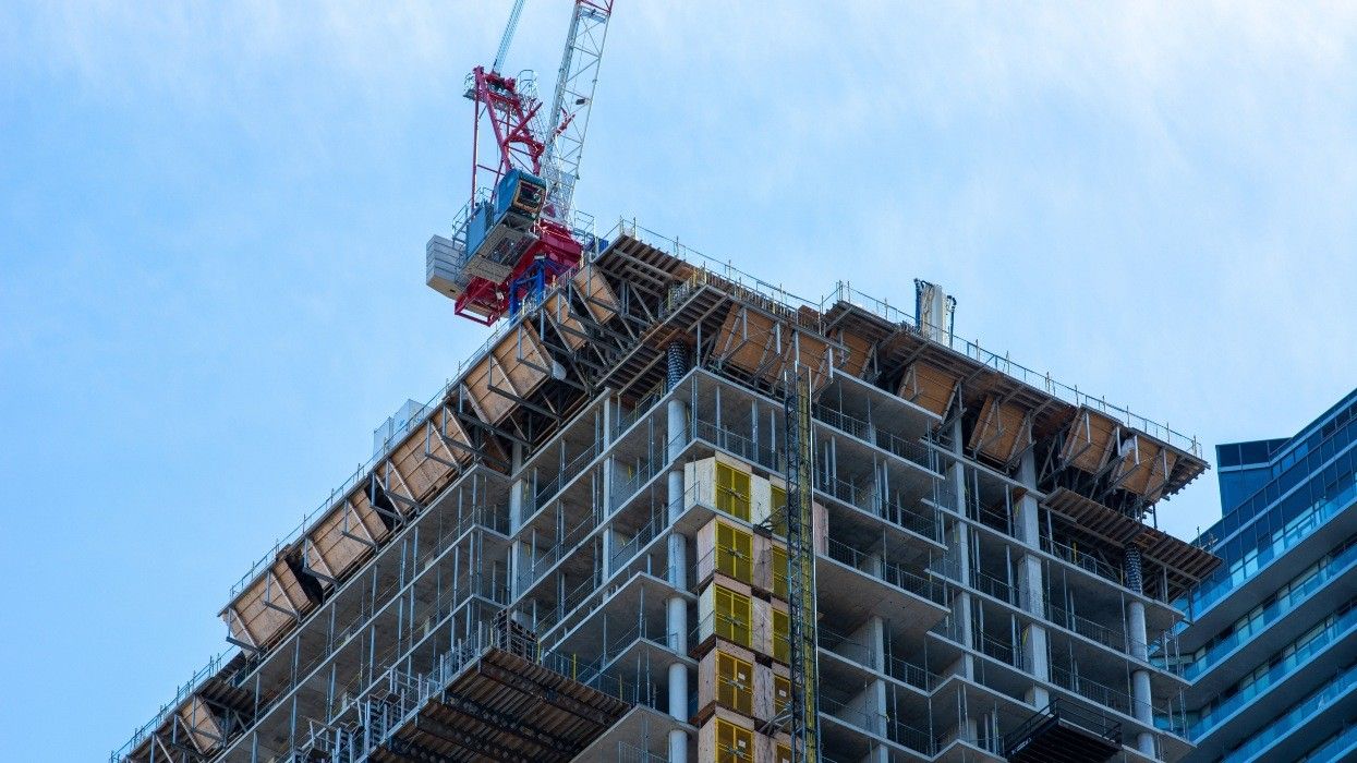 A building under construction.