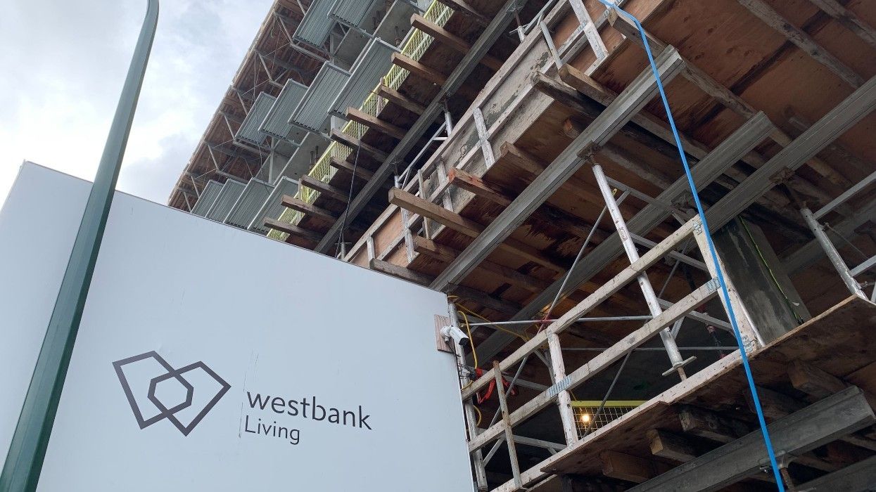 A construction site for a Westbank project in Vancouver.
