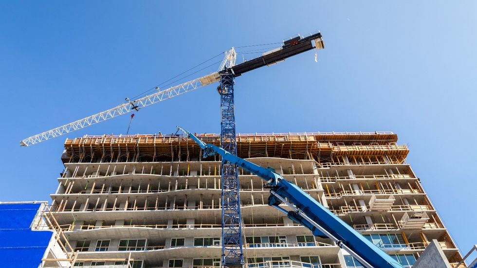 A construction site in North Vancouver.