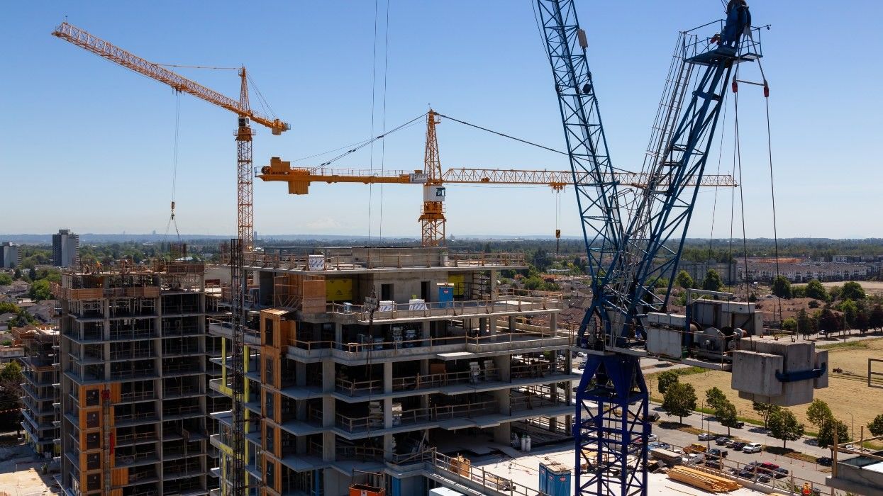 A construction site in Richmond, British Columbia.