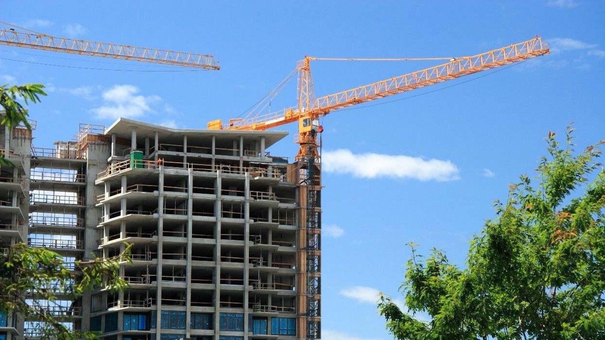 A construction site in Richmond, British Columbia.