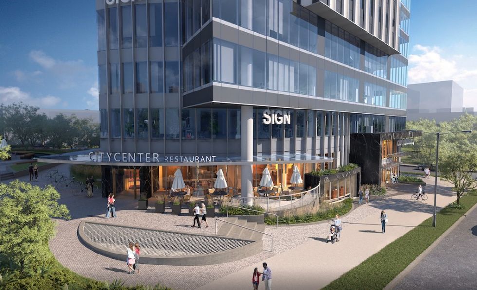 A ground-level rendering of City Centre 4.