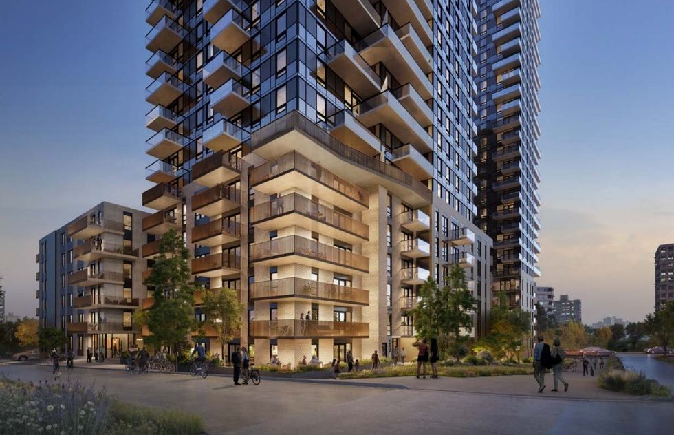 A ground-level rendering of the Southwynd Place redevelopment.