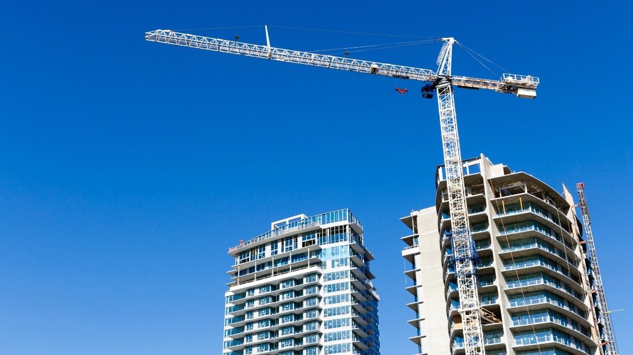 A high-rise construction site in Vancouver.