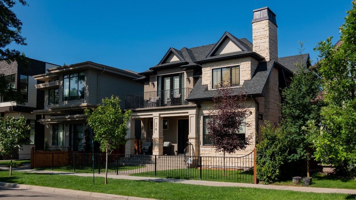 A home on a residential street in Calgary.