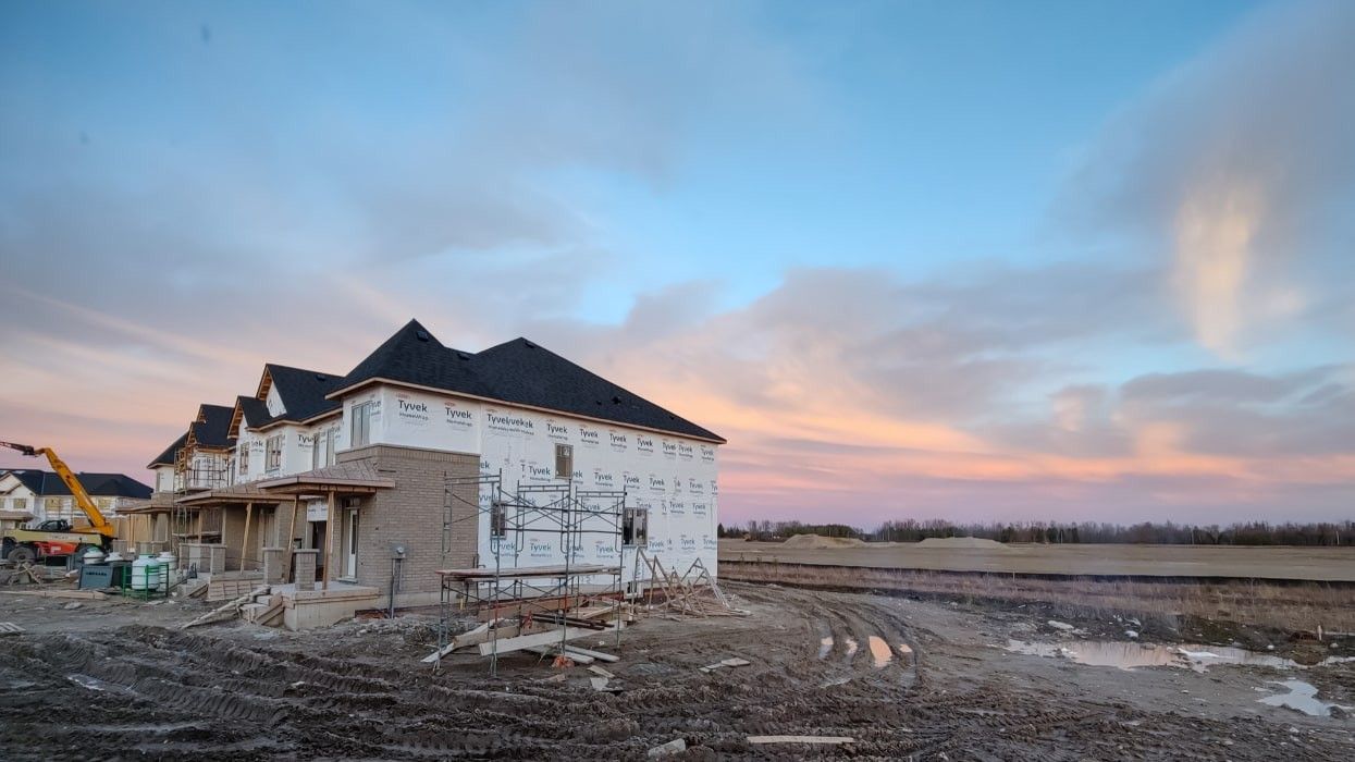 A house under construction in Ontario.