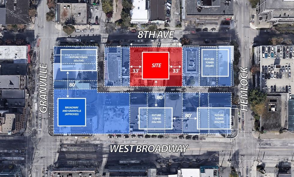 A map showing 1434-1456 W 8th Avenue and its surrounding context.