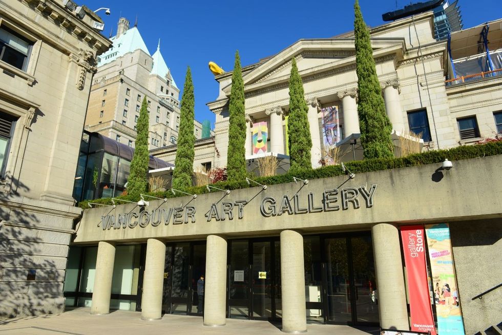 A photo of the Vancouver Art Gallery entrance.