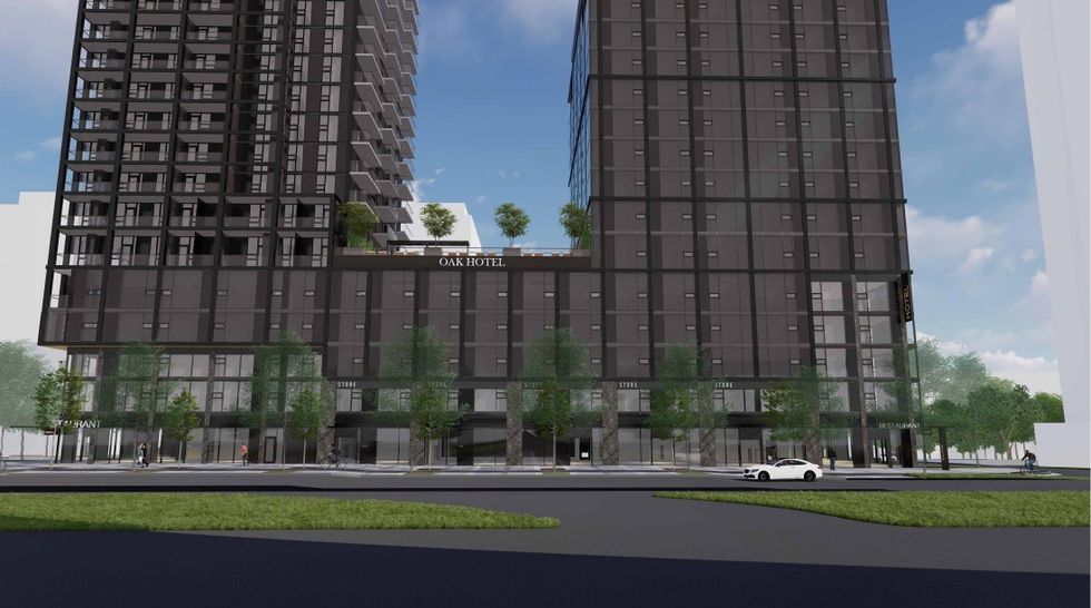 A rendering of 488 W 43rd Avenue from Cambie Street.