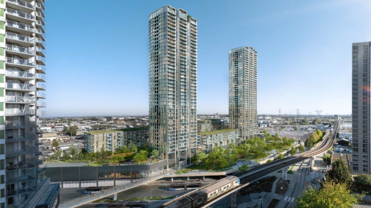 A rendering of Marine Gateway 2 near Marine Drive Station in Vancouver.