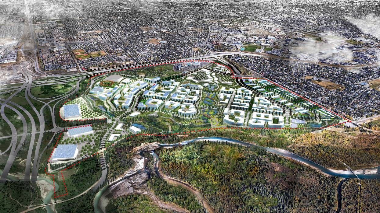 A rendering of the 470-acre Taza Park in Calgary.