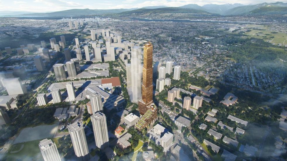 A rendering of the 72-storey proposed for Kingsway and Nelson Avenue in Burnaby.