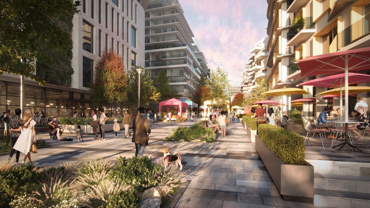 A rendering of the Burnaby Lake Village master-planned community.