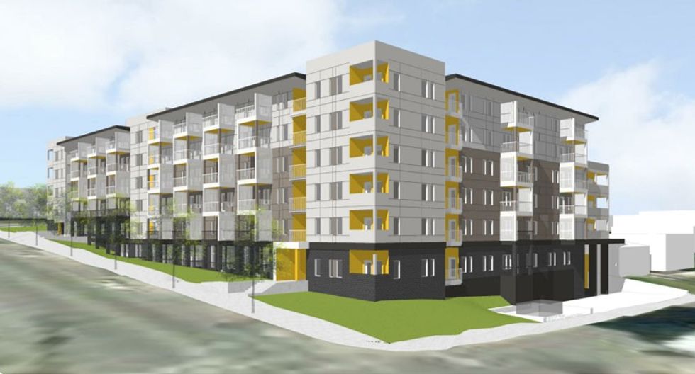 A rendering of The Connection, planned for 7730 6th Street.