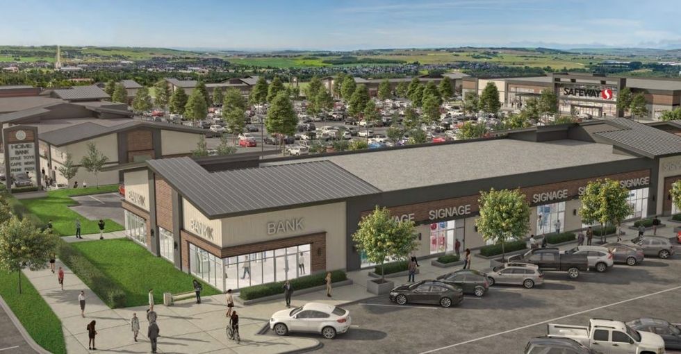A rendering of the D'Arcy Crossing shopping centre by Anthem Properties.