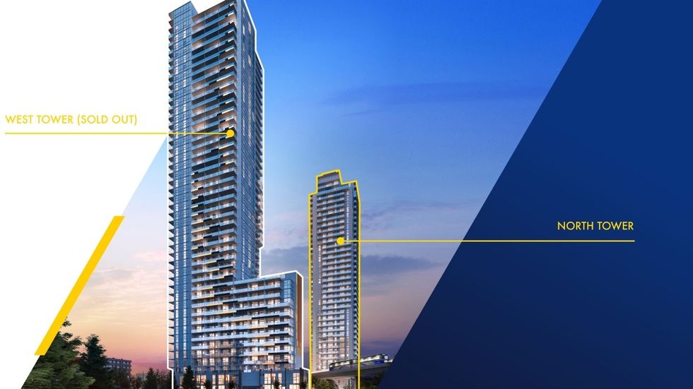 A rendering of the District Northwest project planned for 13438 105A Avenue in Surrey.