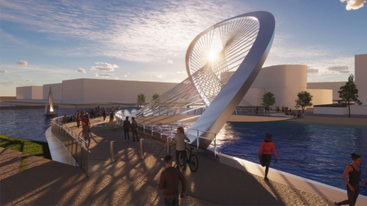 A rendering of the Equinox Bridge