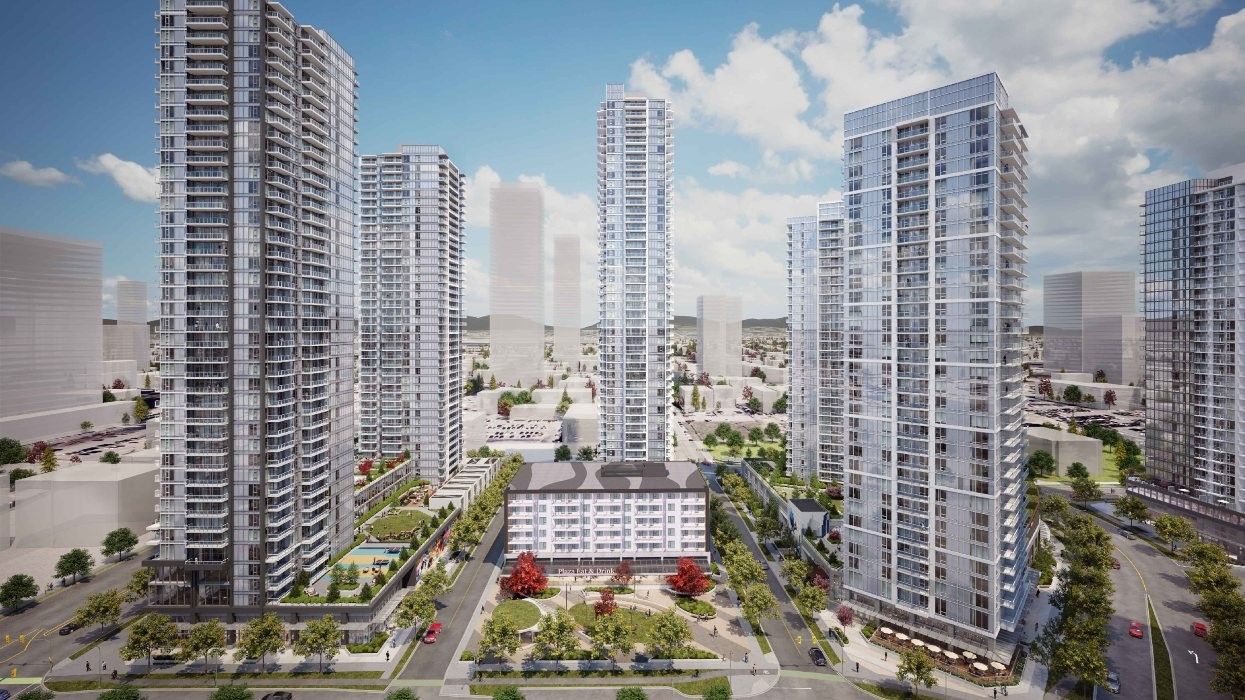 A rendering of the Georgetown master-planned community in Surrey.