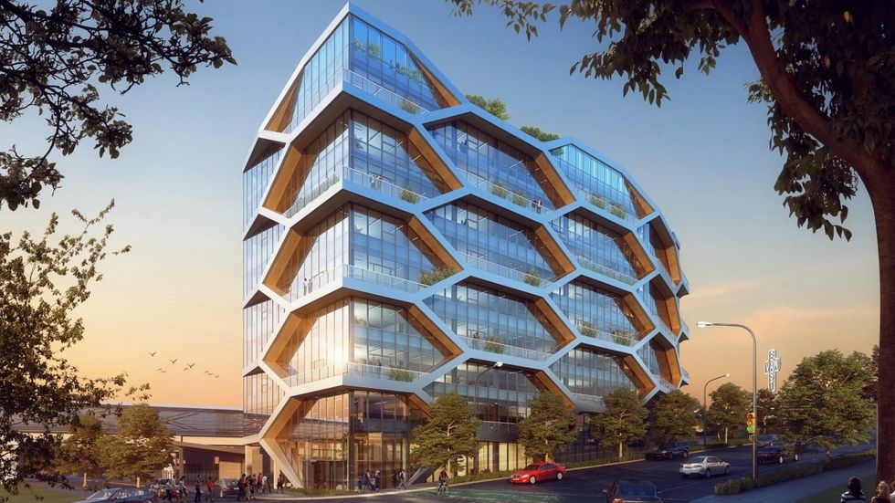 A rendering of The Hive that's currently being constructed at 2150 Keith Drive in Vancouver.