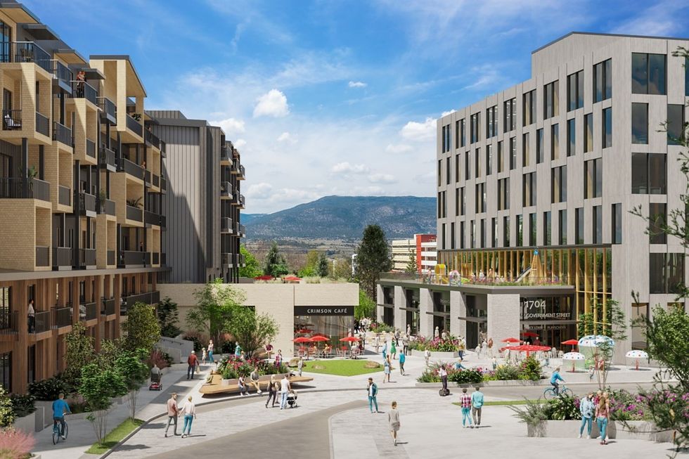 A rendering of the Innovation District along Government Street.