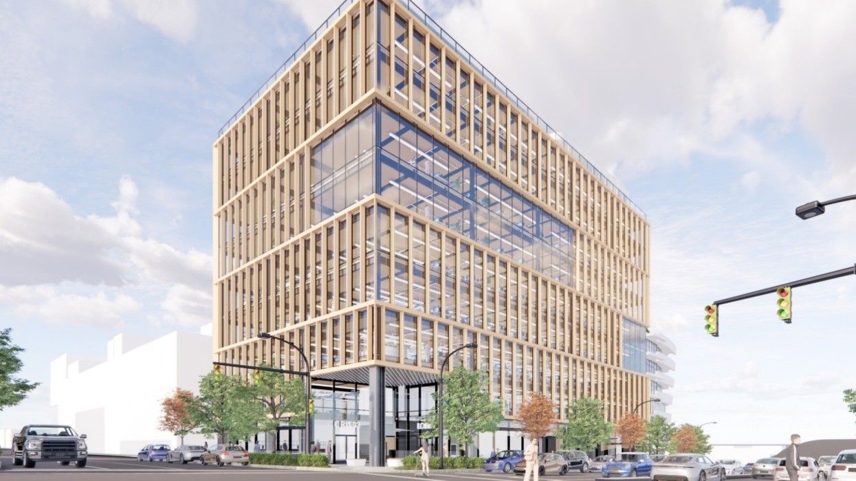A rendering of the office building proposed for 2219-2285 Cambie Street in Vancouver.