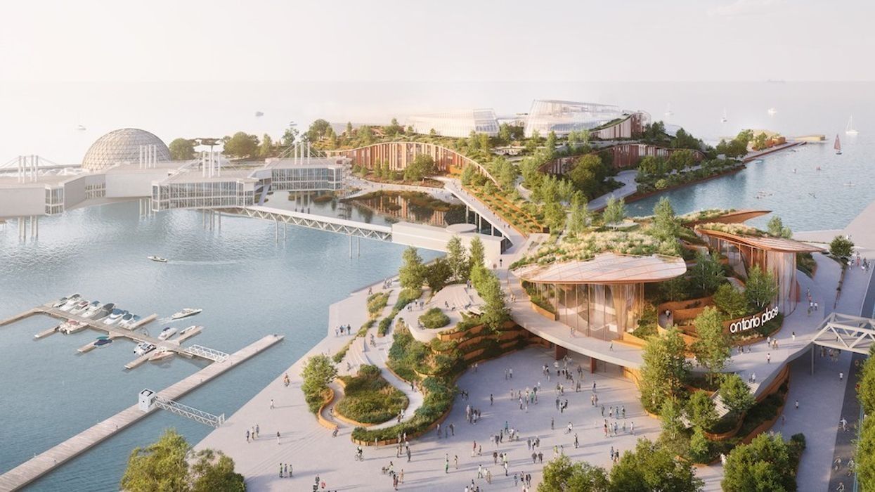 A rendering of the Ontario Place redevelopment.