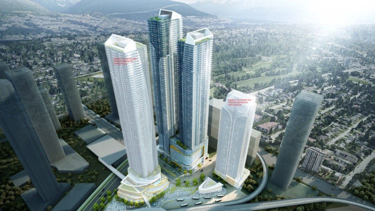 A rendering of the Pinnacle Lougheed project in Burnaby.