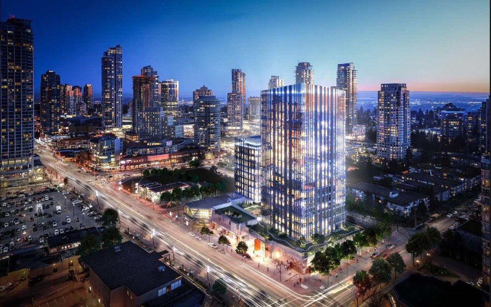 A rendering of the planned Capital Point Metrotown project.