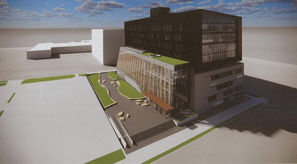 A rendering of the proposed VCC Centre for Clean Energy and Automotive Innovation.