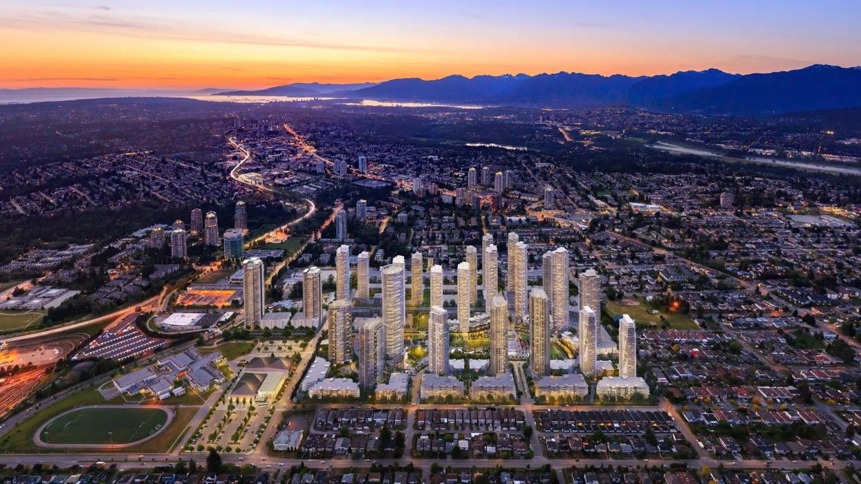 A rendering of the Southgate City master-planned community in Burnaby.