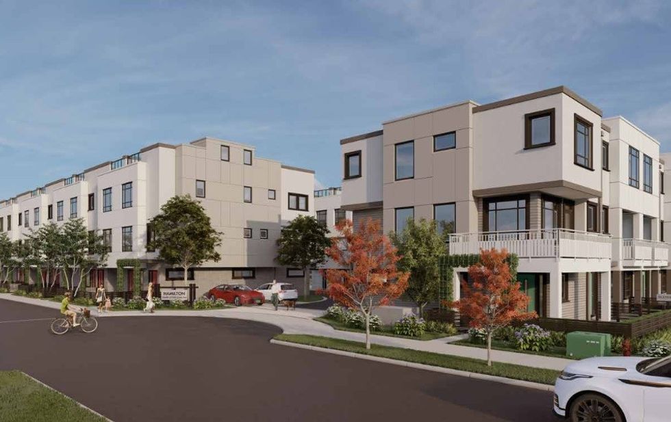 A rendering of the townhouse project Quarry Rock Developments was planning for Gates Avenue in Richmond.