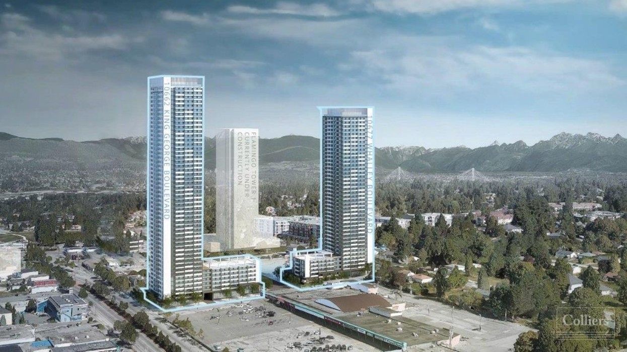 ​A rendering of the two towers in Surrey planned by Northwest Developments.