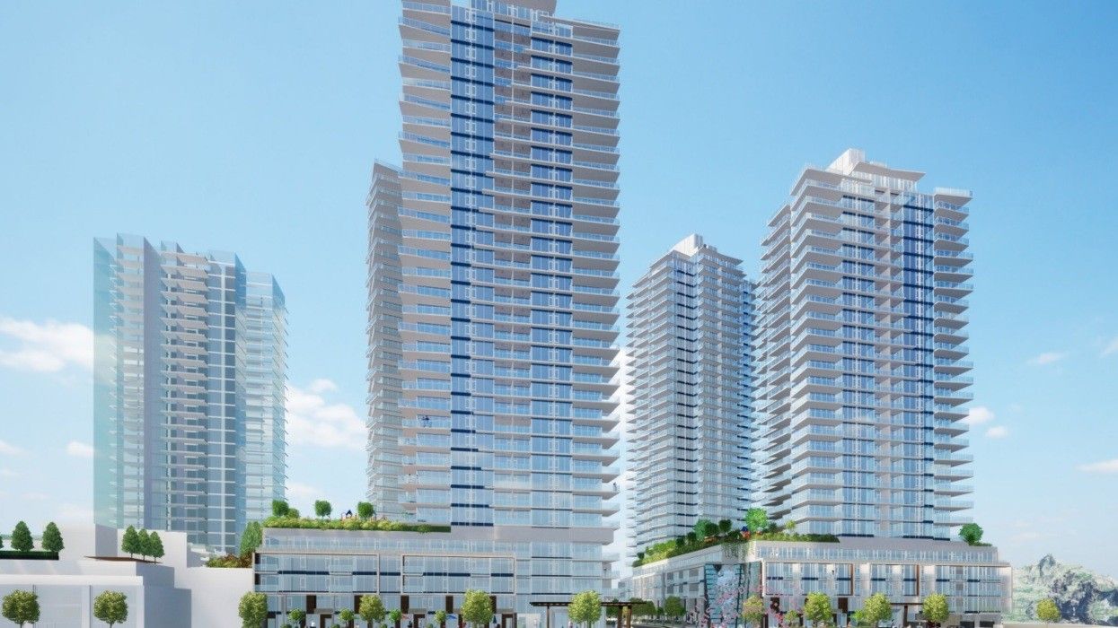 A rendering of The Vintage at Waterscapes, planned for 1070-1130 Ellis Street in Kelowna.