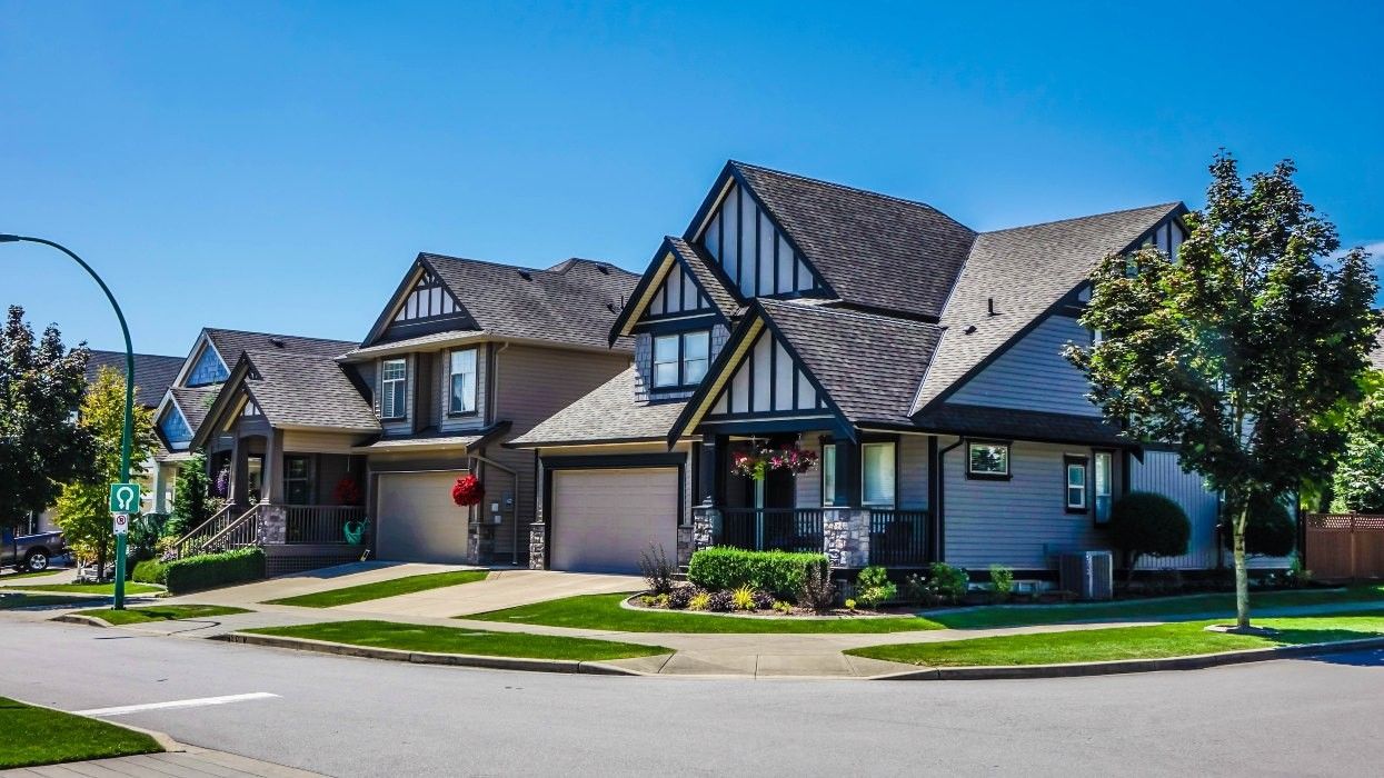 A residential street in Surrey, British Columbia.