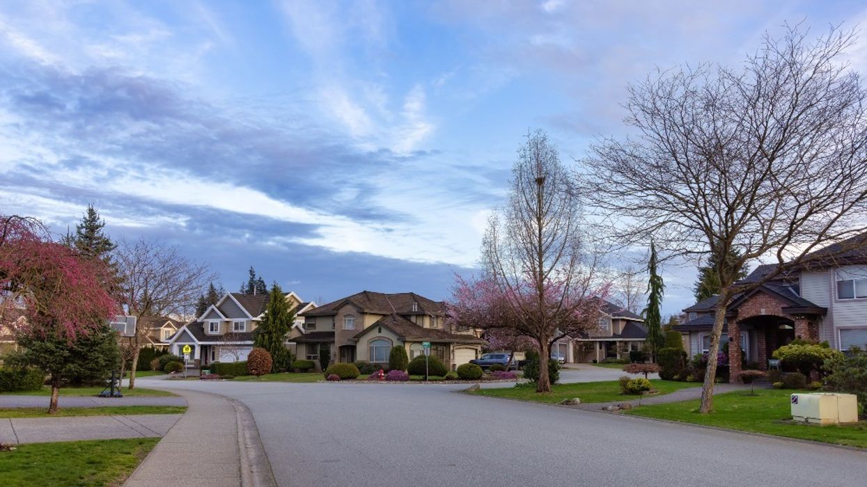 A residential street in the Fraser Heights neighbourhood of Surrey.