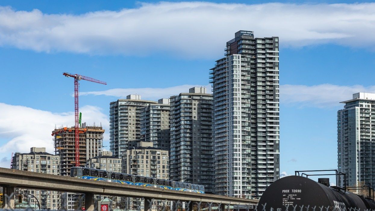 A row of high-rise residential towers in Metro Vancouver.