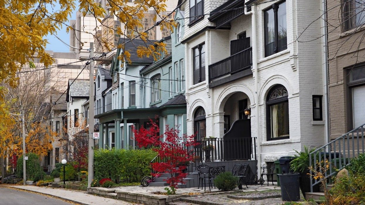 A row of historical houses in Toronto.