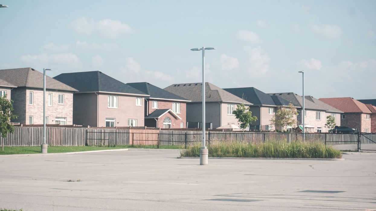 a row of houses in a residential area