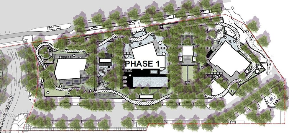 A site layout of Phase 1 of Concord Metrotown.