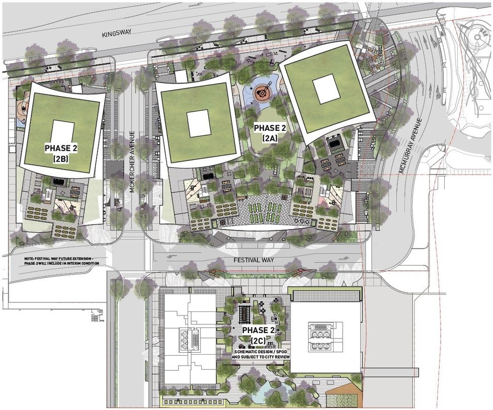 A site layout of Phase 2 of Concord Metrotown.