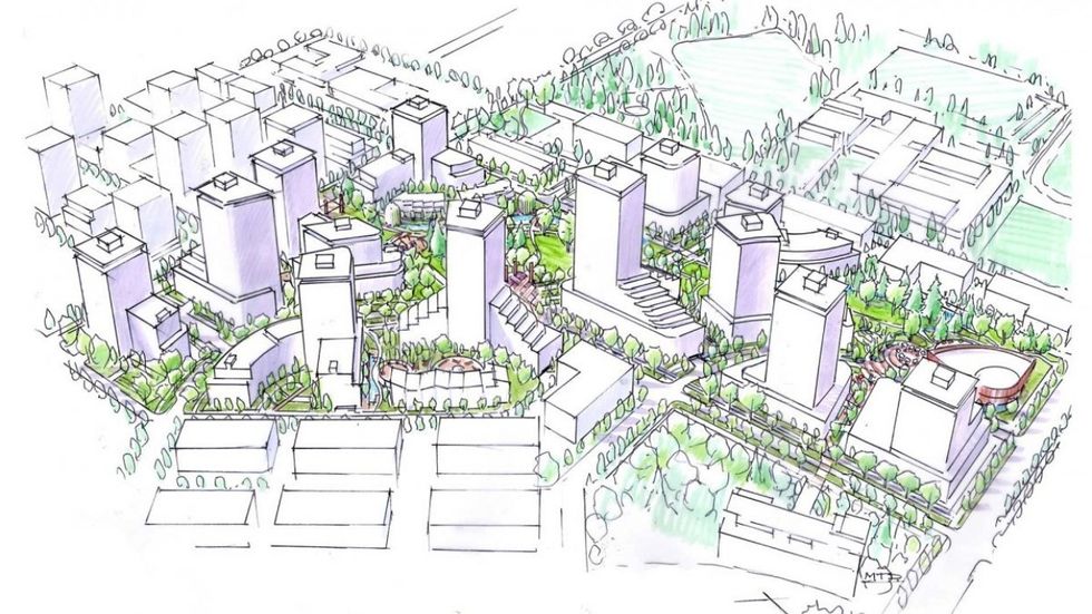 A sketch fo the upcoming Heather Lands project by the MST Nations and Canada Lands Company.