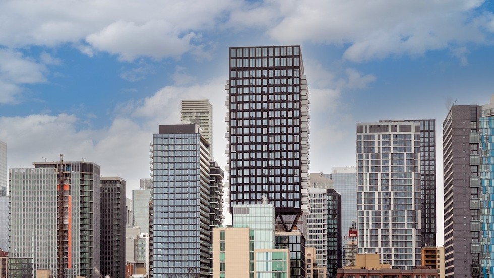 A view of rental apartments and condos in downtown Toronto.
