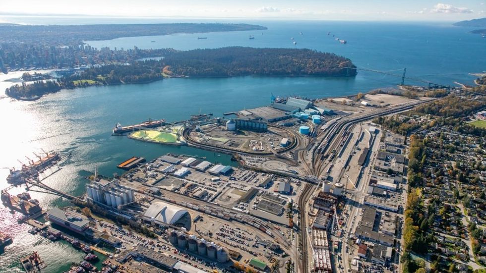 Aerial view of 1371 McKeen Avenue in North Vancouver.