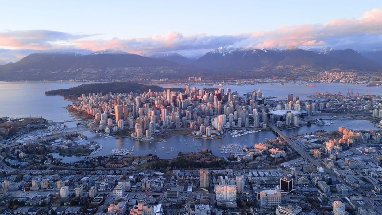 Aerial view of downtown Vancouver