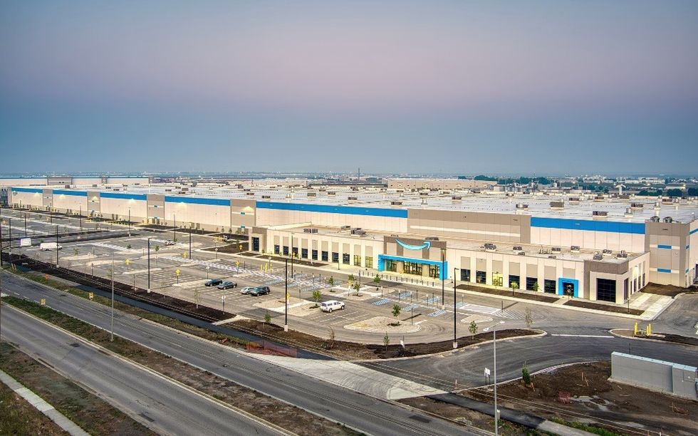 Aerial view of the YYC6 fulfilment centre at 9705 68 St SE in Calgary.