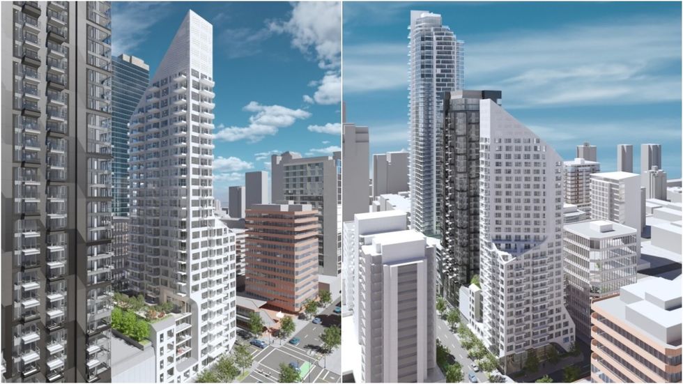 Aerial views of 902 Davie.