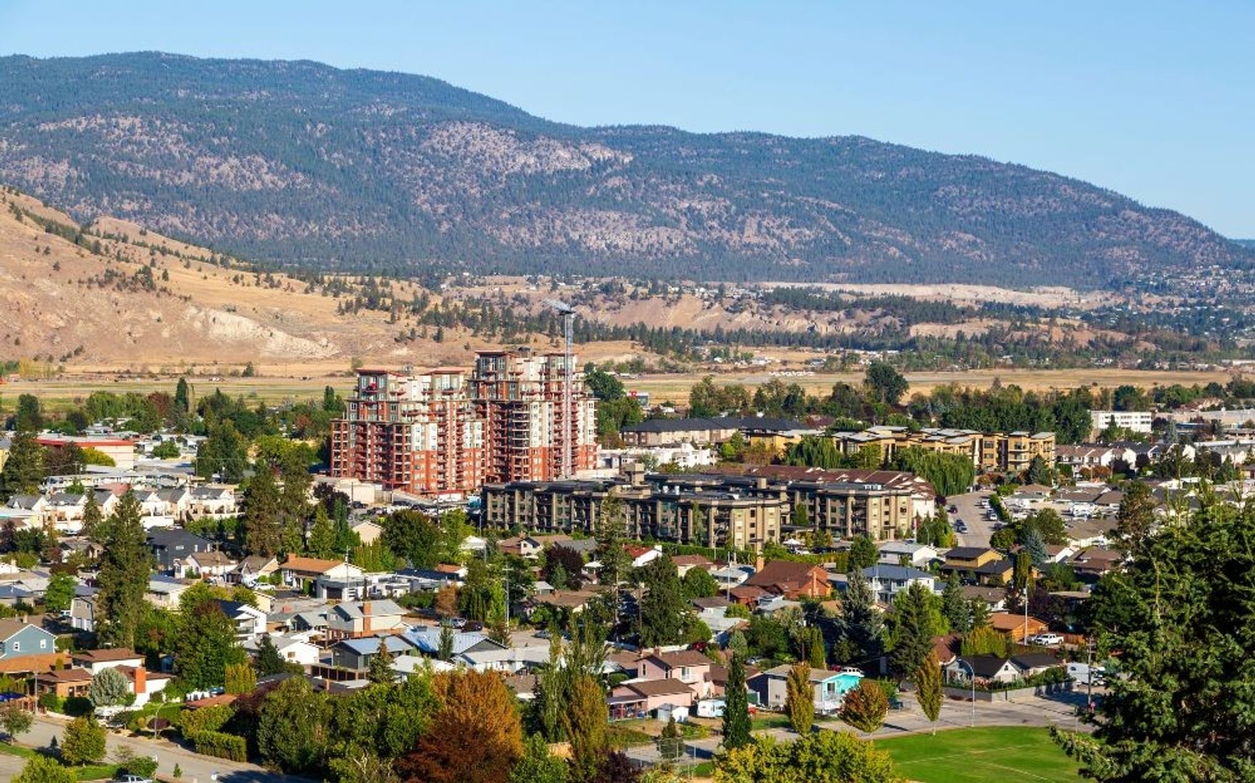 An aerial view of Penticton.